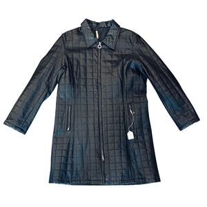 Nice Long Women’s Brandon Thomas Leather Jacket Size XL but fits like Large